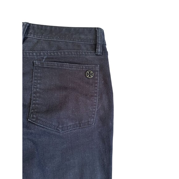 TORY BURCH Women's Black Bootcut The Tory Jeans Size 27 - Picture 7 of 11